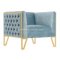 American Light Luxury Fabric Rhomboid Design Single Sofa